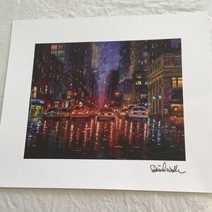 Urban Nightscape Canvas by Unknown Artist